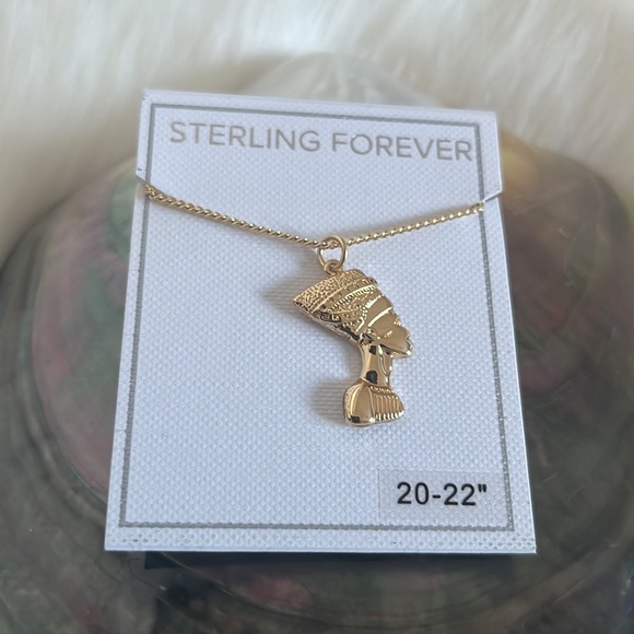 NWT STERLING FOREVER Egyptian Pharaoh Bust Pendant Necklace - Picture 4 of 9